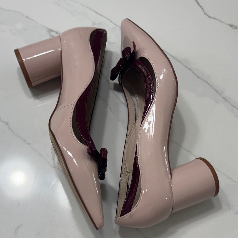 Zara Women's Blush and Wine Heels - Picture 10 of 13